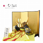 ガラス工芸戦国武将『勘助兜　黒』