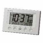 デジタル電波目覚時計　フィットウェーブD165（濃茶）