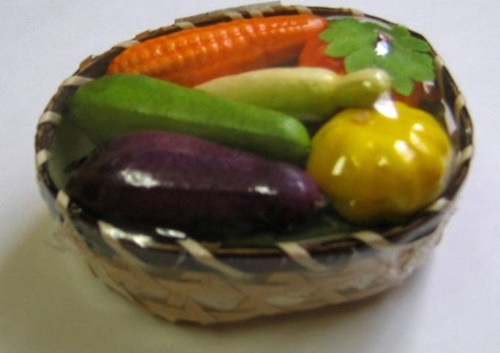 在庫処分　お盆用品　野菜セット籠入り