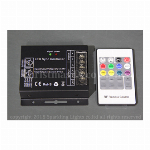 RGB3ch調光コントローラ、30A(10A/ch)、DC12-24V、リモコン付、明るさ調節可能