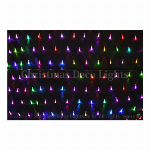 LEDスノーフォール、ミニオーバル型、80cm、5本セット、緑