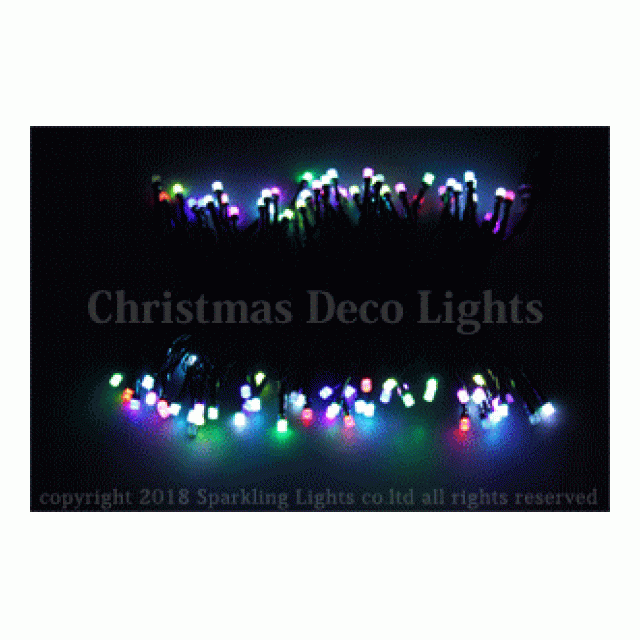 LEDイルミネーション、ストリング(ストレート)、9ファンクション点滅コントローラ付、RGB