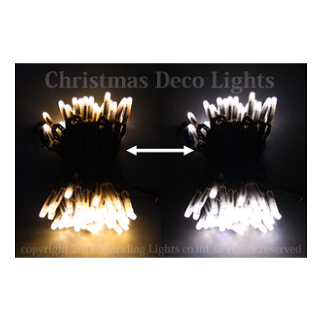 LEDイルミネーション、カラーチェンジストリング(ストレート)、プロ仕様(V4)、100球、電球色(イエローゴールド)/ホワイト