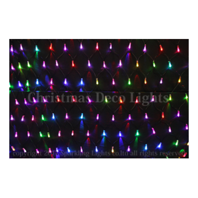 LEDイルミネーション、ネット（網状）、常点、プロ仕様(V4)、180球、RGB(1670万色)