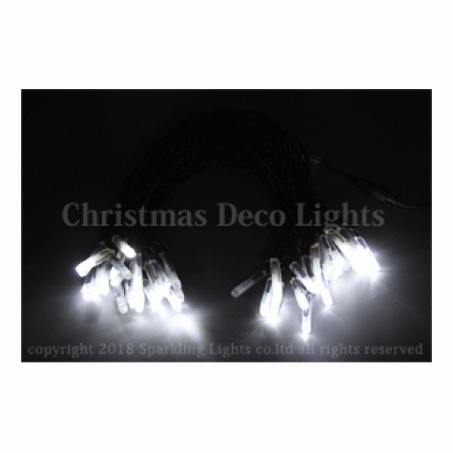 LEDイルミネーション、オートフェードストリング(ストレート)、DC12V、プロ仕様(V4)、50球、ピッチ40cm、シルバーコード、ホワイト、電源別売