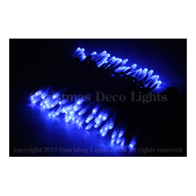 LEDイルミネーション、ストリング(ストレート)、2回路点滅、プロ仕様(V4)、100球、ブルー
