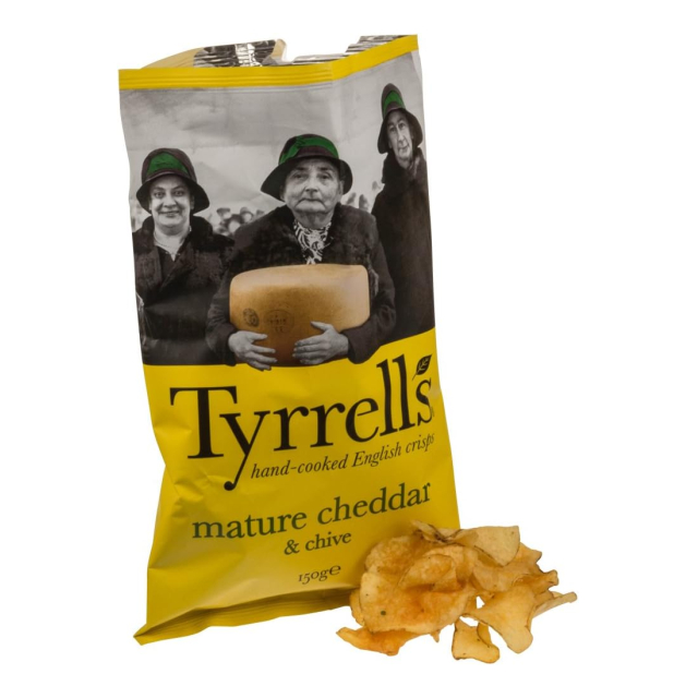 柔らかい イギリス菓子 40g チャイブ & チェダー ティレルポテトチップス その他