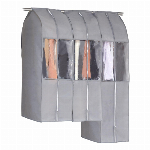 アマゾン売れ筋！アストロ・衣類カバー グレー マチ付き ワイド 3枚組 (ショート2枚＋ロング1枚)