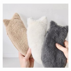 化粧品ポーチ・多目的に使えます！ふわふわ感触・猫柄・３カラー