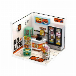 プラザクリエイト・つくるんですシリーズ・コンビニバージョン・プラスチック製かんたんミニチュアハウスキット