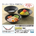 美濃焼　黒釉切立段型麺鉢