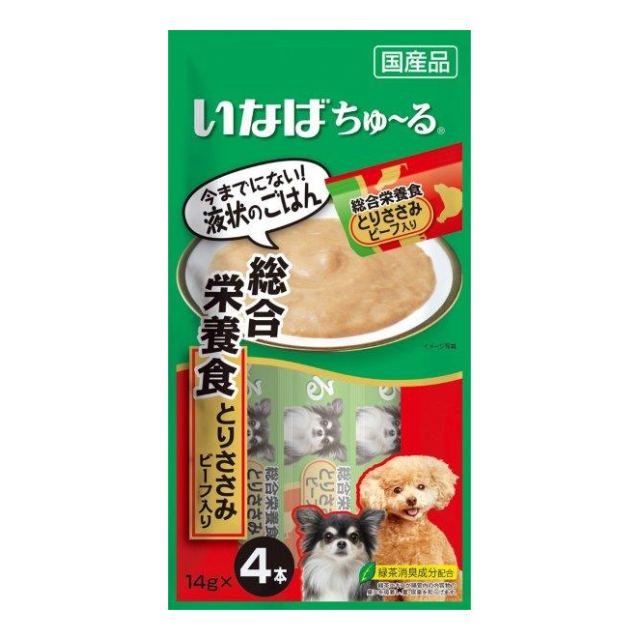 犬用ちゅ?る総合栄養食笹身牛肉１４ｇ４本