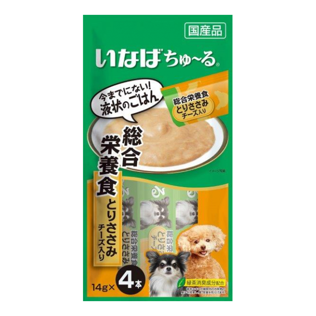 犬用ちゅ?る総合栄養食笹身チーズ１４ｇ４本