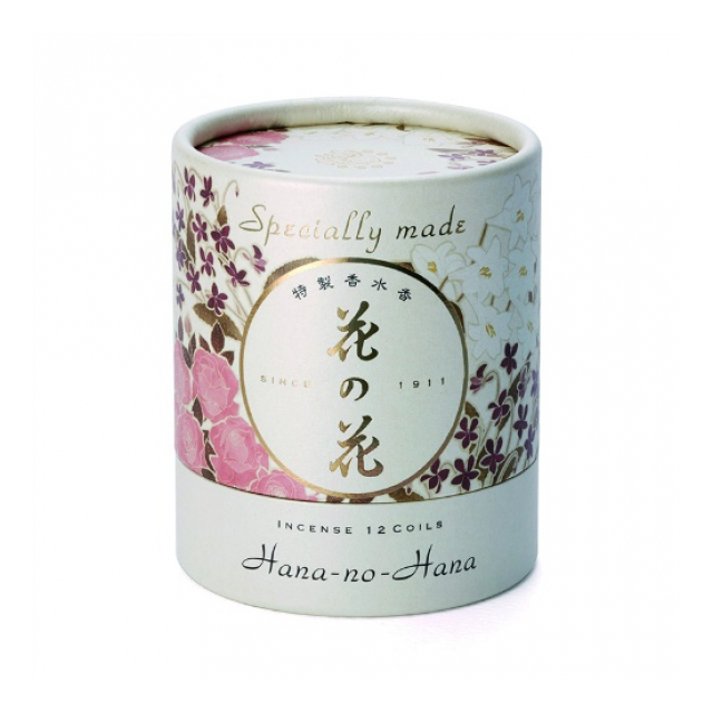 特製花の花　３種入　うず巻 12巻 【お香 香立付き】