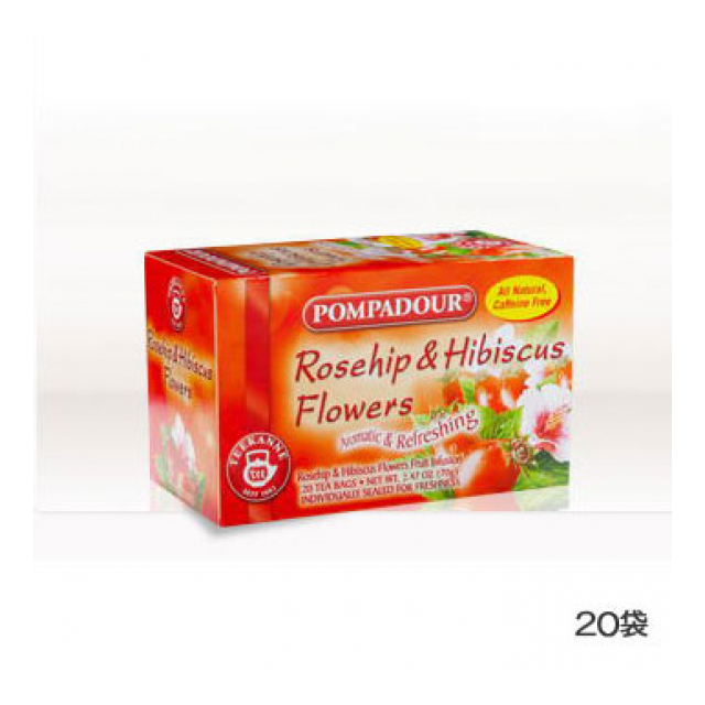 ポンパドール ローズヒップ&ハイビスカスフラワー 3.5g×20袋