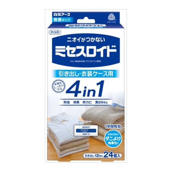 ミセスロイド　引き出し用２４個入　１年防虫