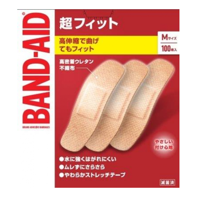 【一般医療機器】バンドエイド超フィット　Mサイズ　100枚入