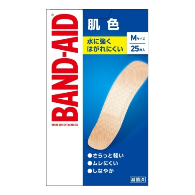 【一般医療機器】バンドエイド　肌色　Ｍサイズ　２５枚入