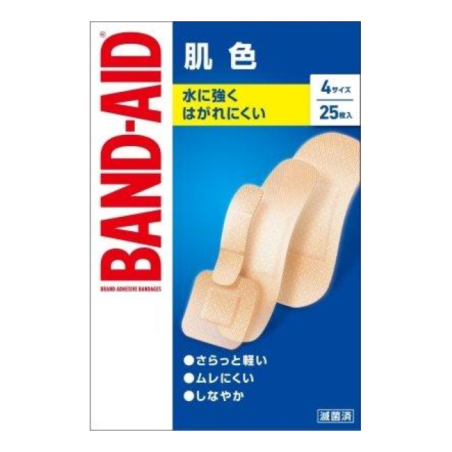 【一般医療機器】バンドエイド　肌色　４サイズ　２５枚入