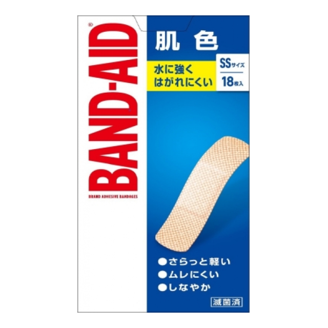 【一般医療機器】バンドエイド　肌色　ＳＳサイズ　１８枚入