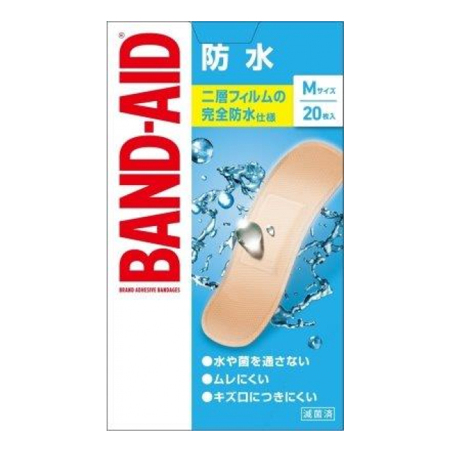 【一般医療機器】バンドエイド　防水　Ｍサイズ　２０枚入