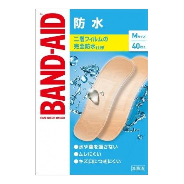 【一般医療機器】バンドエイド　防水　Ｍサイズ　４０枚入