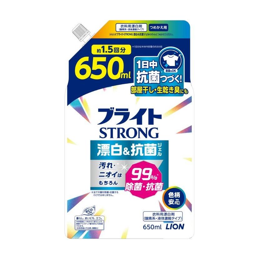 ブライトＳＴＲＯＮＧ　漂白＆抗菌ジェル　つめかえ用　６５０ｍｌ