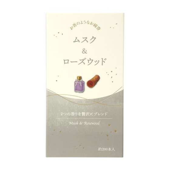 カメヤマ　お香のようなお線香　ムスク＆ローズウッド 【線香・ローソク】
