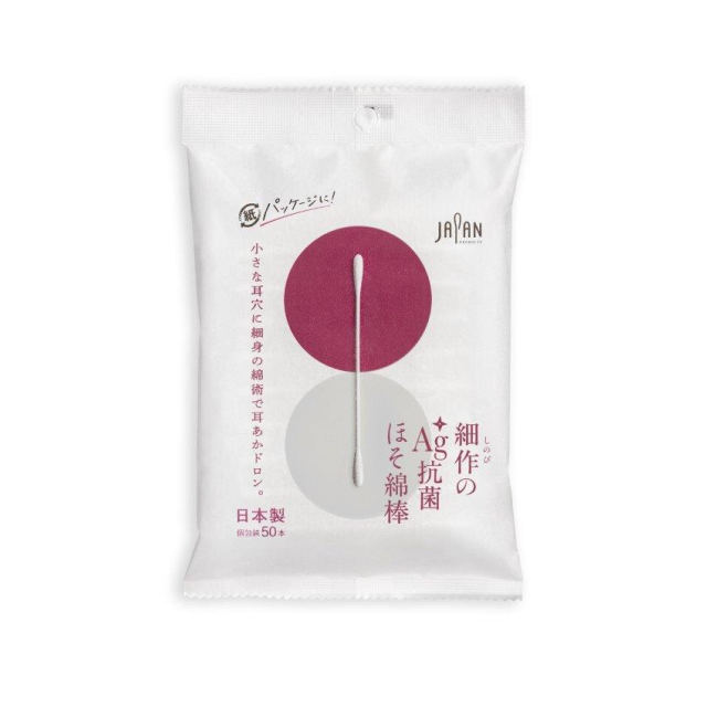 細作のＡｇ＋抗菌ほそ綿棒　50本袋入