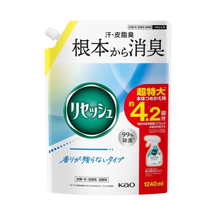 リセッシュ　香りが残らないタイプ　つめかえ用 1240ml