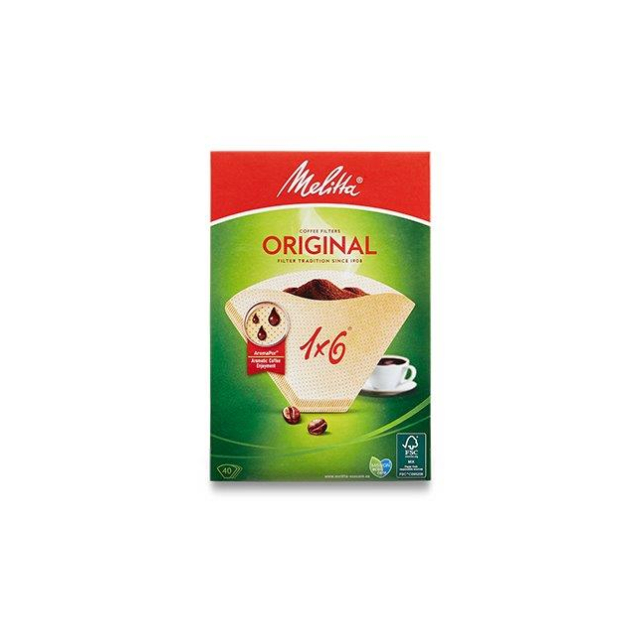 Originalオリジナルナチュラルブラウン40枚入 1×6(6?12杯用) 【コーヒーフィルター】