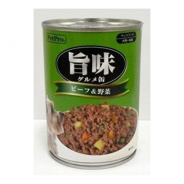 ペットプロジャパン　旨味グルメ缶　ビーフ＆野菜 375g