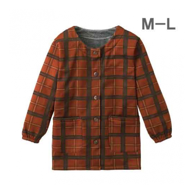 まるで毛布のようなかっぽう着 エンジ　M-L
