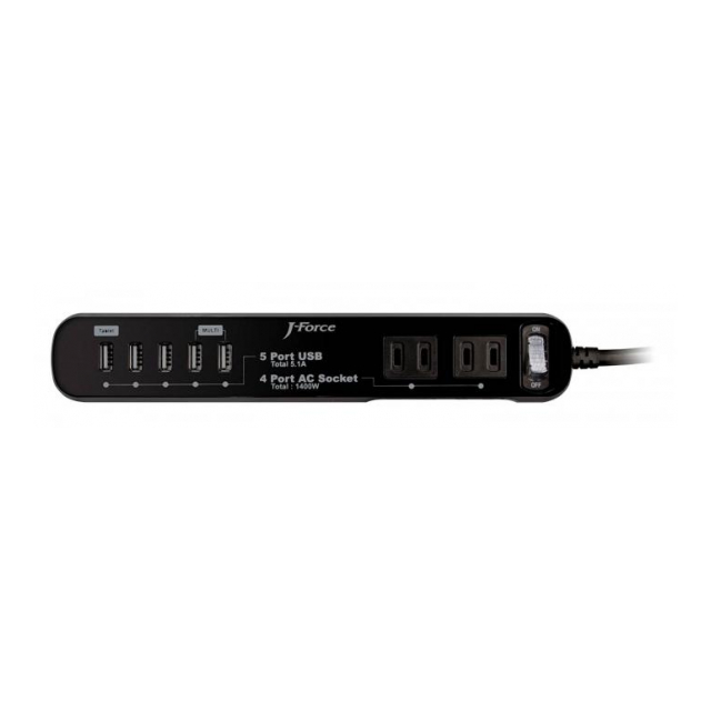 世界平和シリーズ 電源タップ付USB充電器 5×4 JF-PEACE1K