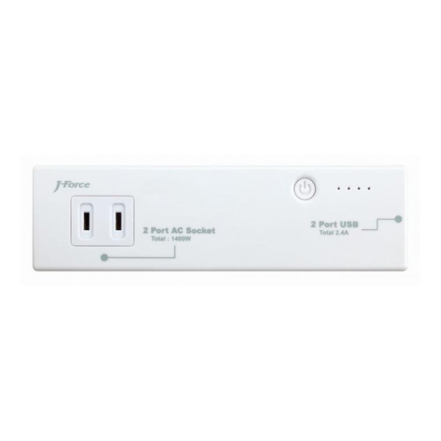 USB給電、モバイルバッテリー機能付き電源タップ「世界巡業」 JF-PEACE4W