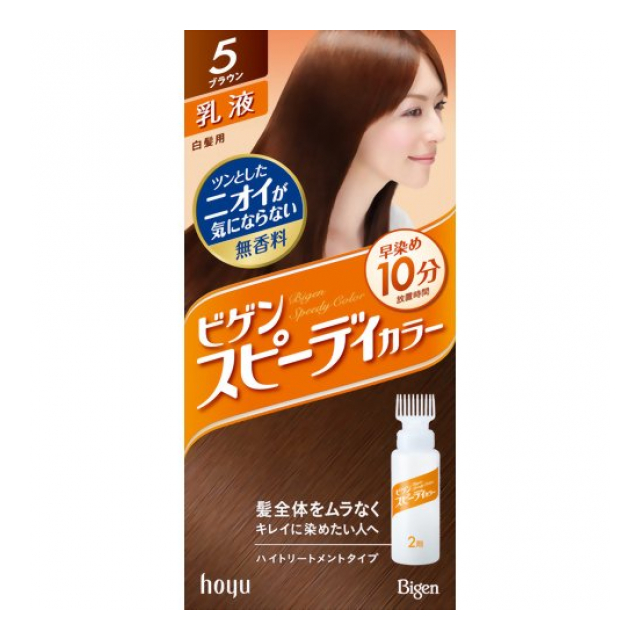 ビゲン スピーディカラー 乳液 5 ブラウン 100ml
