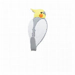 マグネットフックAniMaL　taiL　6セキセイインコ・グリーン MH-AN-..