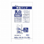 買物バッグ　東日本45号/西日本45号　白半透明　100枚入..