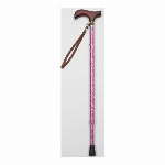 夢ライフステッキ　柄杖伸縮型（スリムタイプ） 桜ブラック