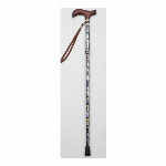 夢ライフステッキ　柄杖折りたたみ伸縮型 花バイオレット