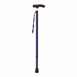 夢ライフステッキ　スリムネック伸縮ベーシックタイプ（無地） ブラウン