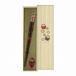 一双　桐箱夫婦箸　梅飾り 23.5cm&21cm 【カトラリー】