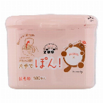 コットンZOO 赤ちゃん綿棒 片手でぽん！ ほそめ 500本 ケース入
