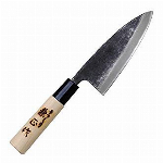 【国内のみ】源兼正黒打薄出刃135mm 1丁入