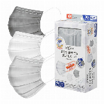 ふわるん N マスク ふつう サイズ STYLISH 3色セット （ホワイト10枚・ライトグレー10枚・グレー10枚）