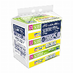 スコッティ ファイン ペーパーふきん サッとサッと 400枚（200組）×3コパック 【scottie scottie fine ポップアップタイプ】
