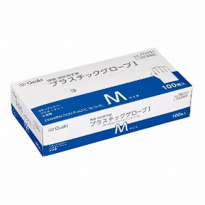 【一般医療機器】プラスチックグローブＩ　Ｍ　１００枚入