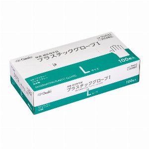 【一般医療機器】プラスチックグローブＩ　Ｌ　１００枚入