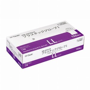 【一般医療機器】プラスチックグローブＩ　ＬＬ　１００枚入