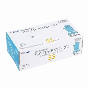 【一般医療機器】ハイブリッドグローブＩ　ＳＳ　ブルー　２００枚入